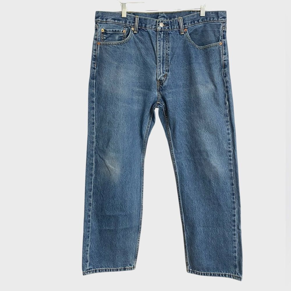 Levi's Men's 505 Regular Fit Non-Stretch Jeans Size 40x30 Medium Wash Streetwear
